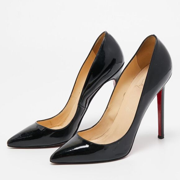 Christian Louboutin Black Pigalle Pointed Toe Pumps Size 37 - Picture 2 of 4